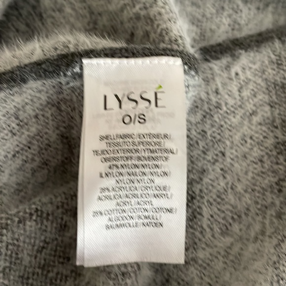 Lysse Tribeca Sweater Poncho wrap hoodie in Frost Plaid generous one size topper - Picture 7 of 8
